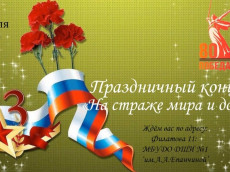 Предпраздничный концерт ко Дню Защитника Отечества ,,На страже мира и добра,,